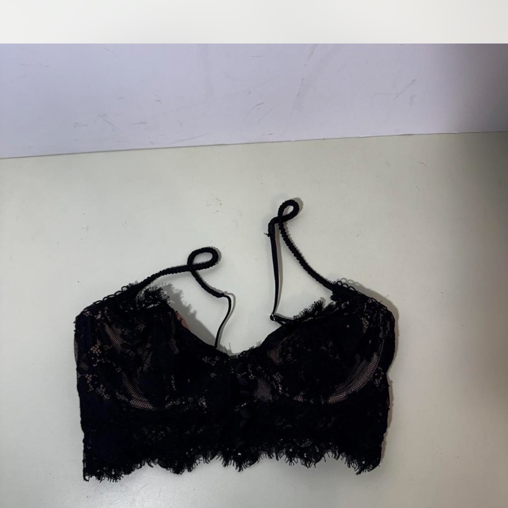 For Love And Lemons Black Lace Bandeau